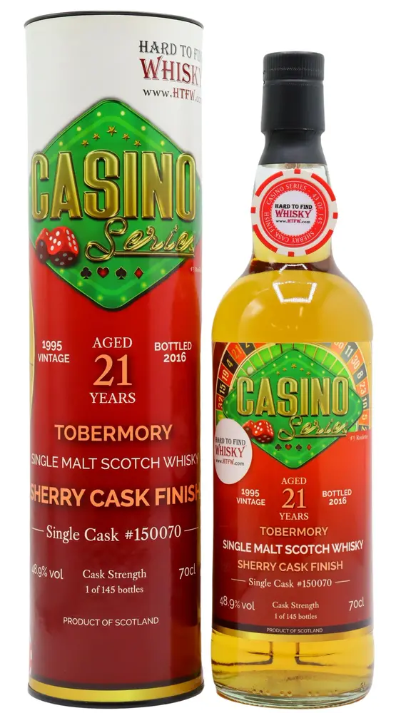 Tobermory - 21 year old Casino Series - Single Sherry Cask #150070 Roulette 1995 Whisky 70cl 48.9% ABV