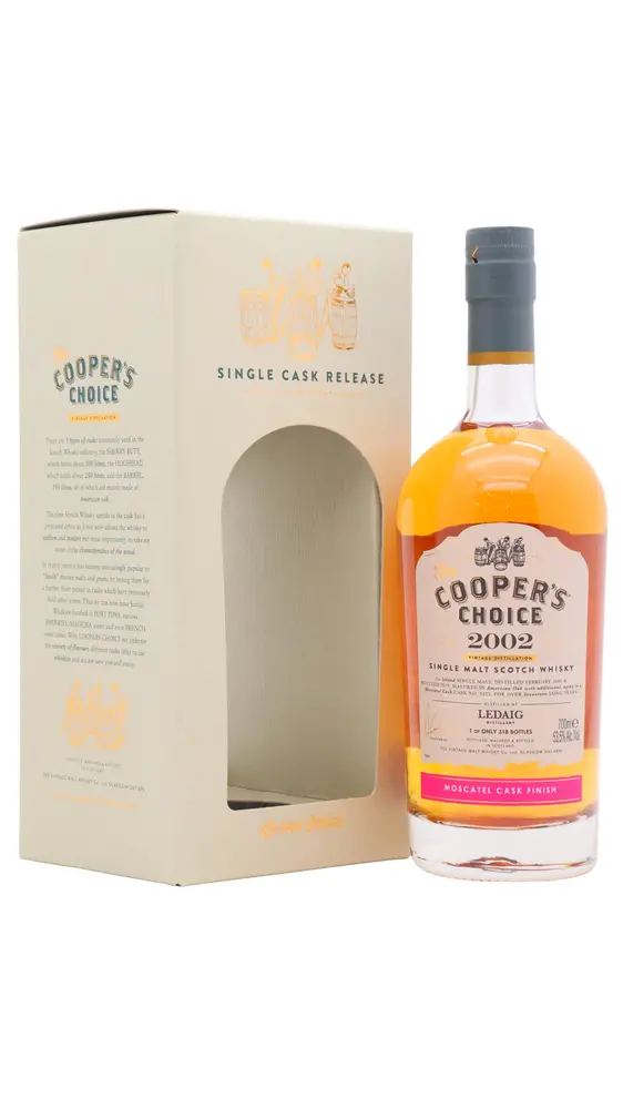 Ledaig - 17 year old Cooper's Choice - Single Moscatel Cask #9323 2002 Whisky 70cl 53.5% ABV