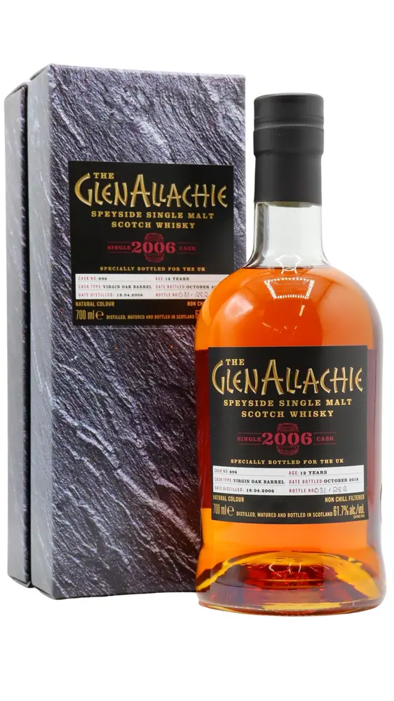GlenAllachie - 12 year old Single Virgin American Oak Cask #896 2006 Whisky 70cl 61.7% ABV