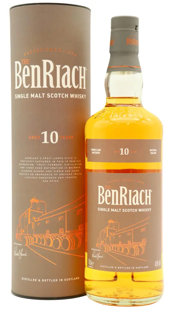 Benriach - 10 year old Single Malt Scotch Whisky 70cl 43% ABV (Old Bottling)