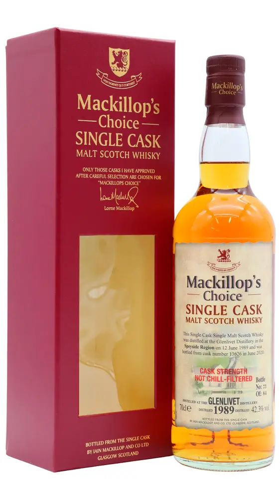 Glenlivet - 31 year old Mackillop's Choice Single Cask #13626 1989 Whisky 70cl 42.3% ABV