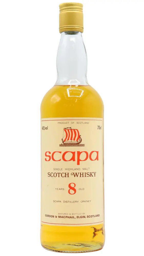 Scapa - 8 year old Highland Single Malt Whisky 75cl 40% ABV (1980's Bottling)- (75cl)- (Unboxed)