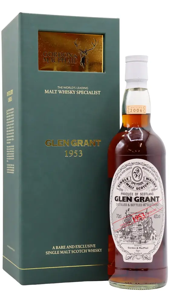 Glen Grant - 52 year old Gordon & MacPhail Speyside Single Malt Scotch 1953 Whisky 70cl 43% ABV