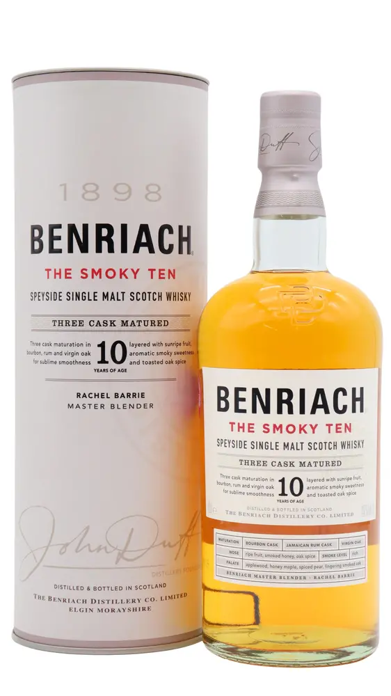 Benriach - 10 year old The Smoky Ten Speyside Single Malt Scotch Whisky 70cl 46% ABV