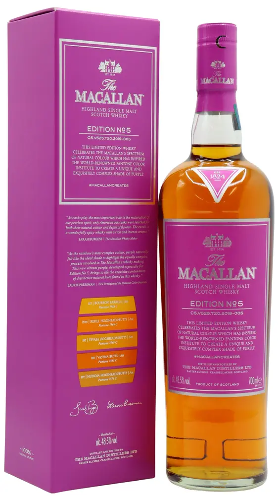 The Macallan - Edition No. 5 Highland Single Malt Scotch Whisky 70cl 48.5% ABV