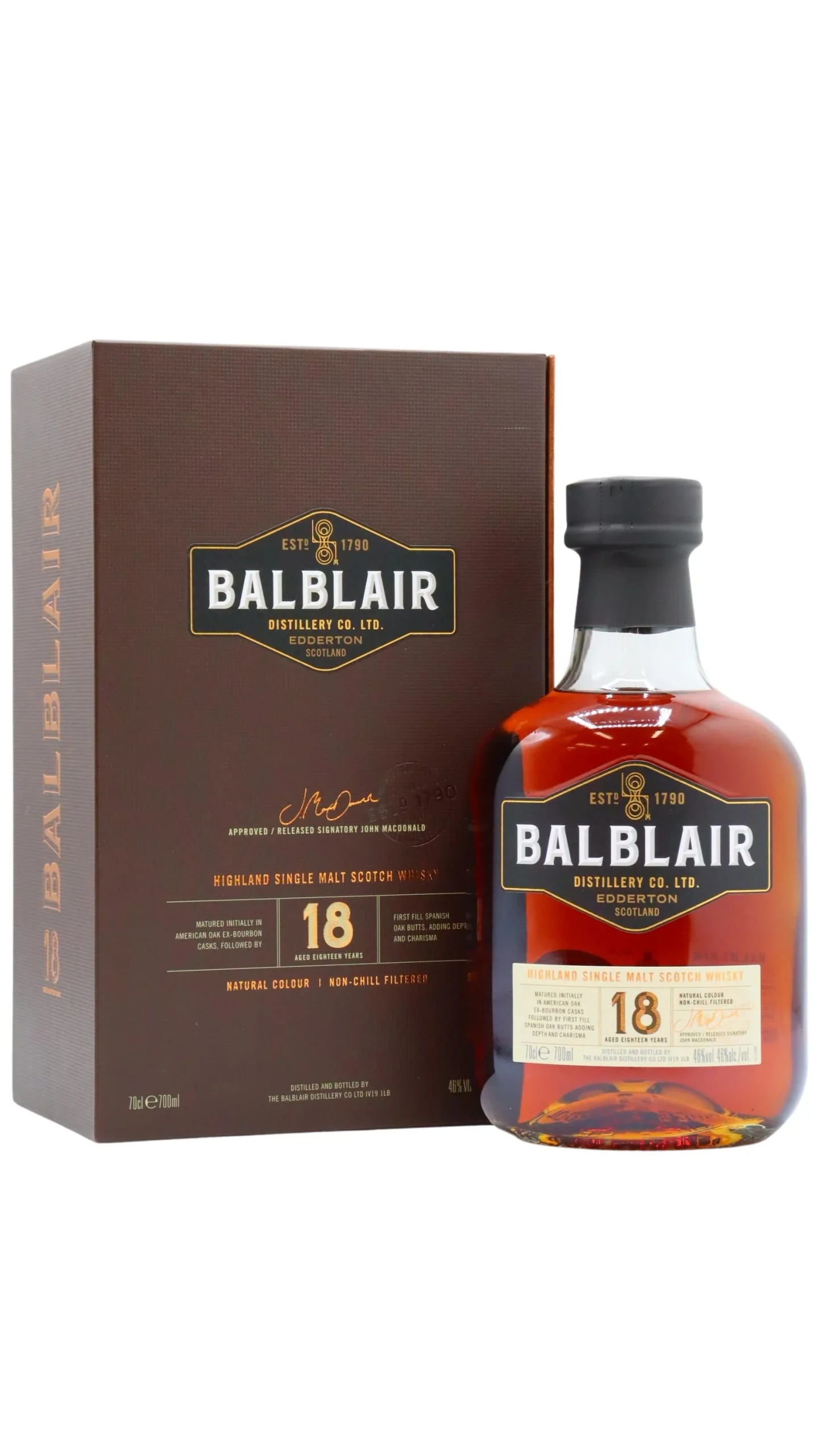 Balblair - 18 year old Highland Single Malt Scotch Whisky 70cl 46% ABV