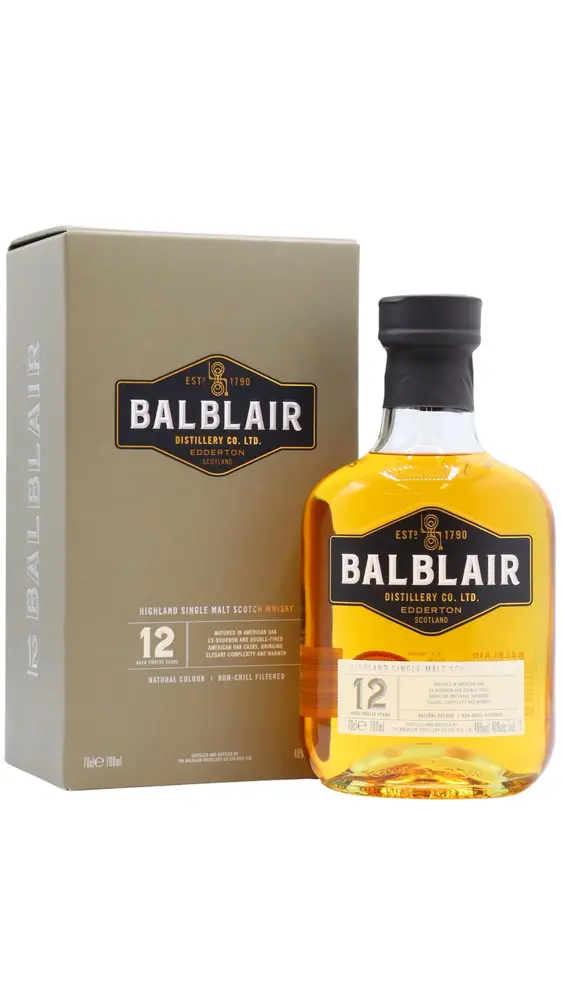 Balblair - 12 year old Highland Single Malt Scotch Whisky 70cl 46% ABV