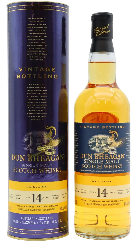 Dailuaine - 14 year old Dun Bheagan Single Cask #800127 2005 Whisky 70cl 46% ABV
