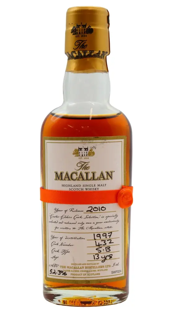 The Macallan - 13 year old 2010 Easter Elchies Single Malt Scotch 1997 Whisky 5cl 52.3% ABV Miniature