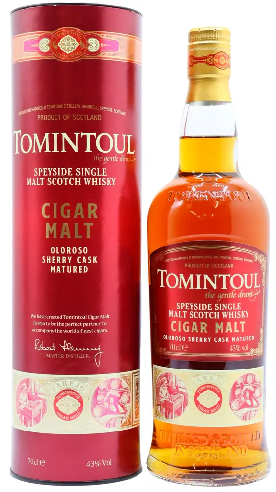 Tomintoul - Cigar Malt Oloroso Sherry Cask Matured Speyside Single Malt Scotch Whisky 70cl 43% ABV