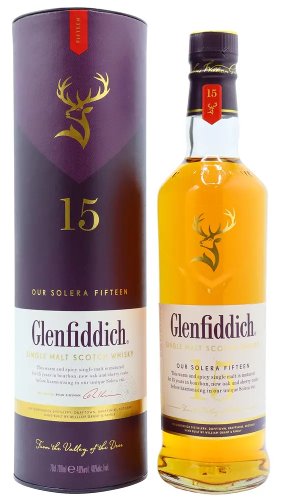 Glenfiddich - 15 year old Solera Reserve Speyside Single Malt Scotch Whisky 70cl 40% ABV (Old Bottling)