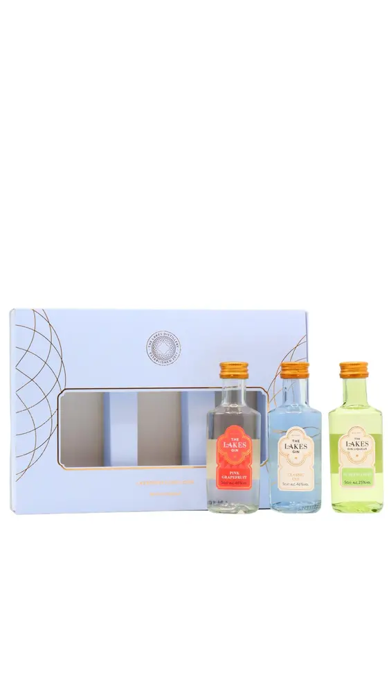 The Lakes - English Gin 5cl x 3 46% ABV Miniature Gift Pack