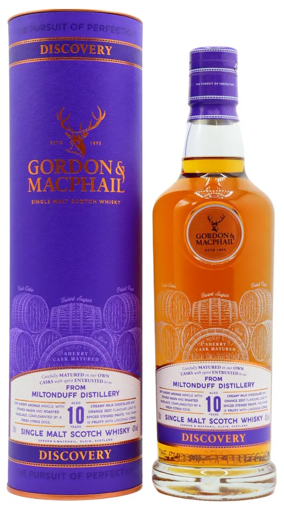 Miltonduff - 10 year old Gordon & MacPhail Discovery Single Malt Scotch Whisky 70cl 43% ABV