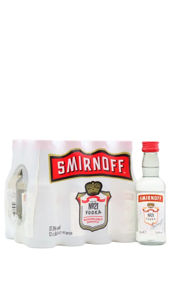 Smirnoff - No. 21 Red Label Vodka 5cl x 12 37.5% ABV Miniatures- (12 x 5cl)