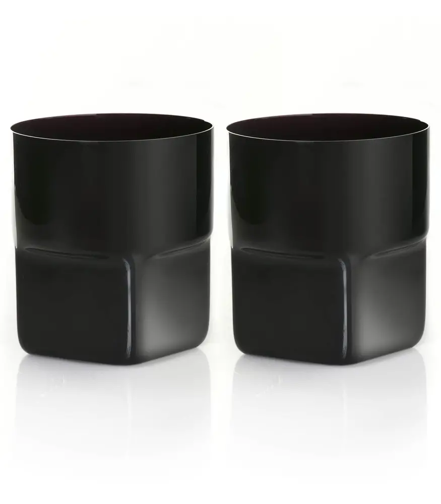 Sergio Asti - Double Old Fashioned Glass (Black) (Twin Pack)