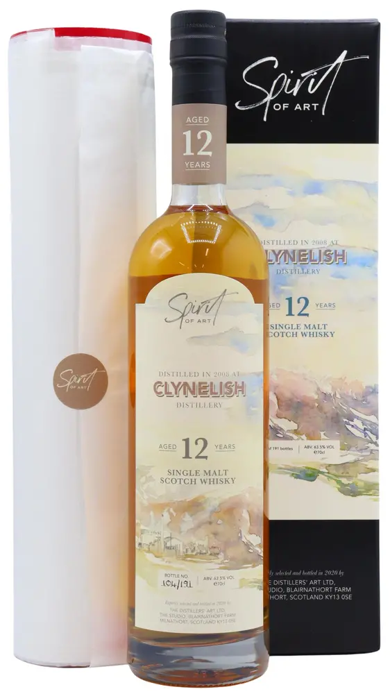 Clynelish - 12 year old Spirit of Art Including Signed Print - Single Cask Whisky 70cl 63.5% ABV