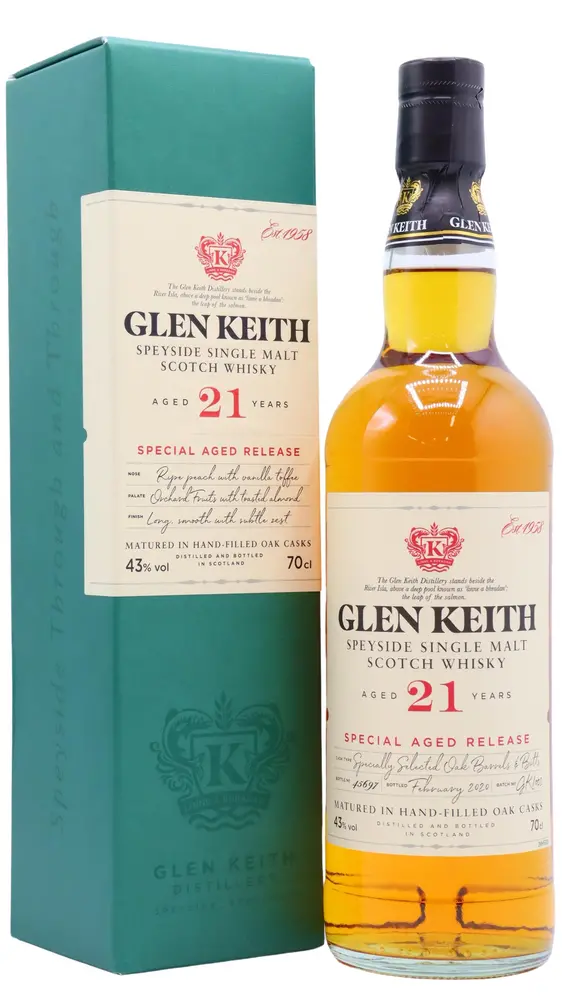Glen Keith - 21 year old Secret Speyside Single Malt Scotch Whisky 70cl 43% ABV