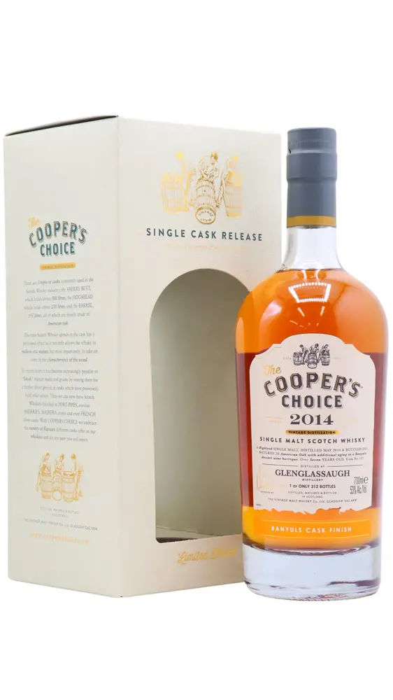 Glenglassaugh - 7 year old Cooper's Choice - Single Banyuls Cask #101 2014 Whisky 70cl 53% ABV