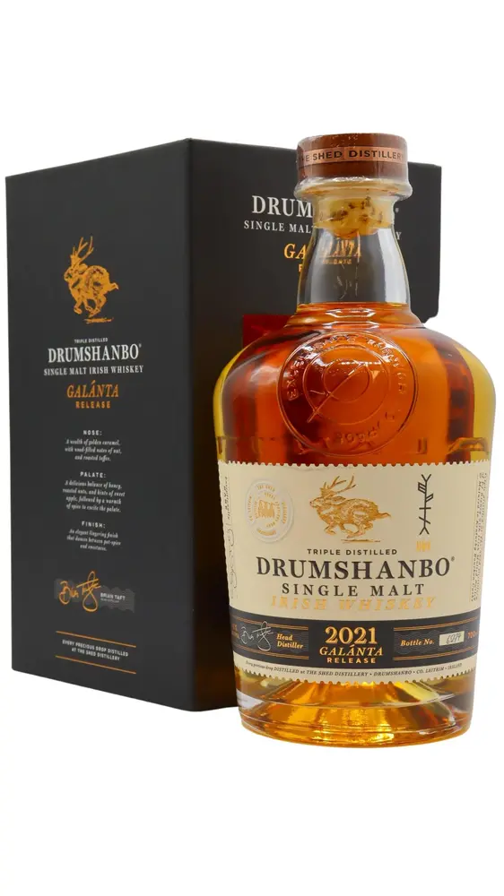 The Shed Distillery - 7 year old Drumshanbo Galanta Single Malt Irish 2014 Whiskey 70cl 46% ABV
