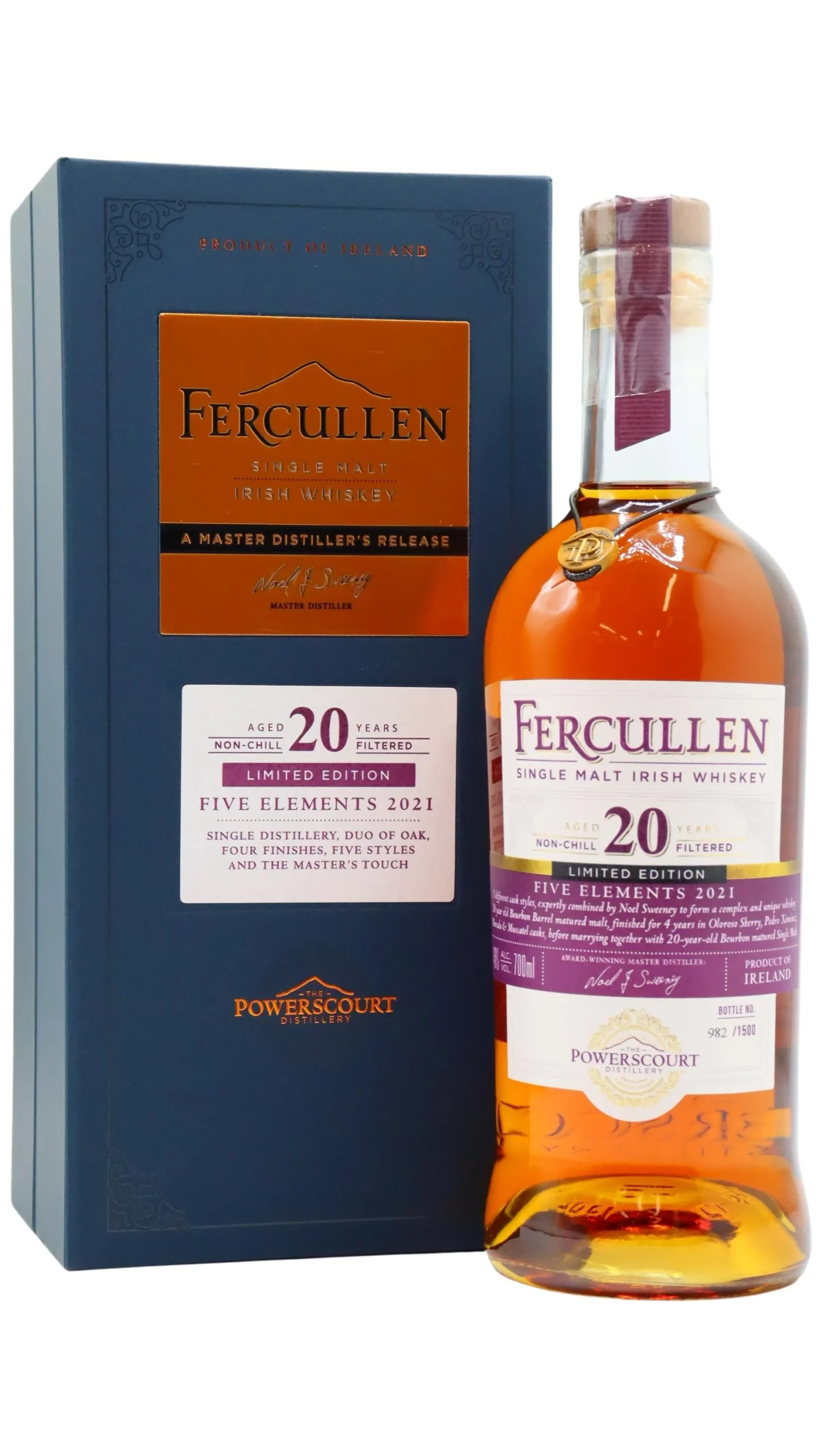 Fercullen - 20 year old Five Elements Single Malt Irish 2001 Whiskey 70cl 46% ABV