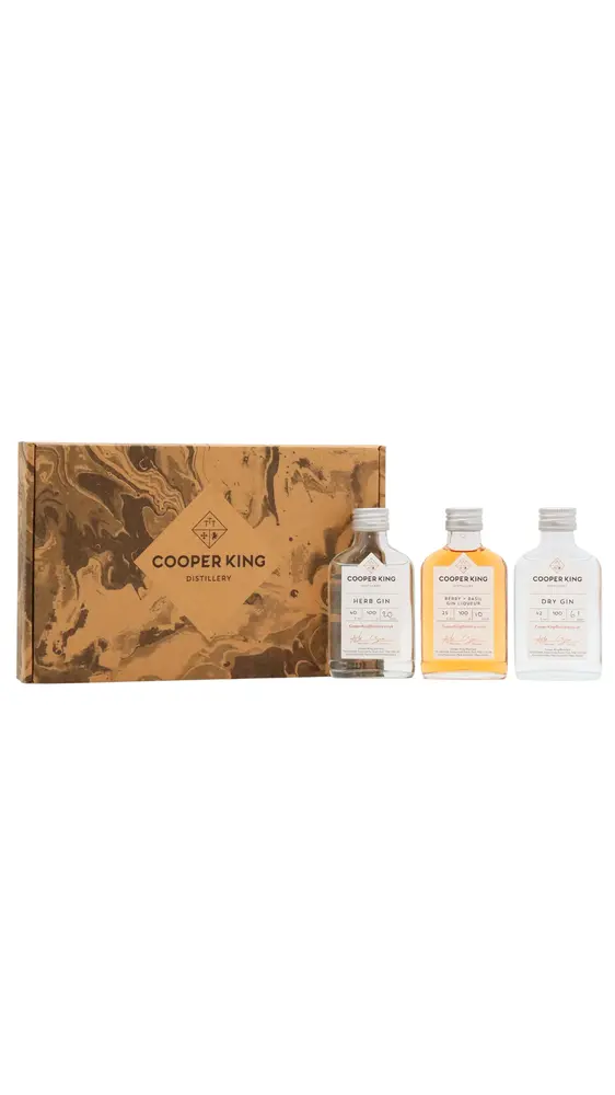 Cooper King - English Gin 10cl x 3 40% ABV Tasting Set