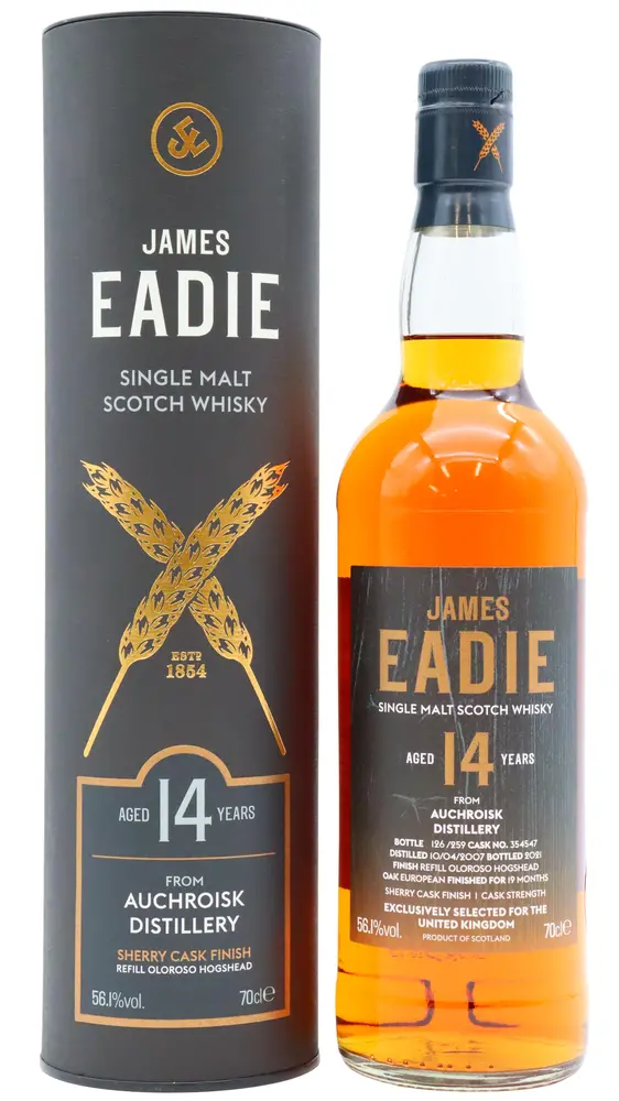 Auchroisk - 14 year old James Eadie Single Sherry Cask #354547 2007 Whisky 70cl 56.1% ABV (UK Exclusive)