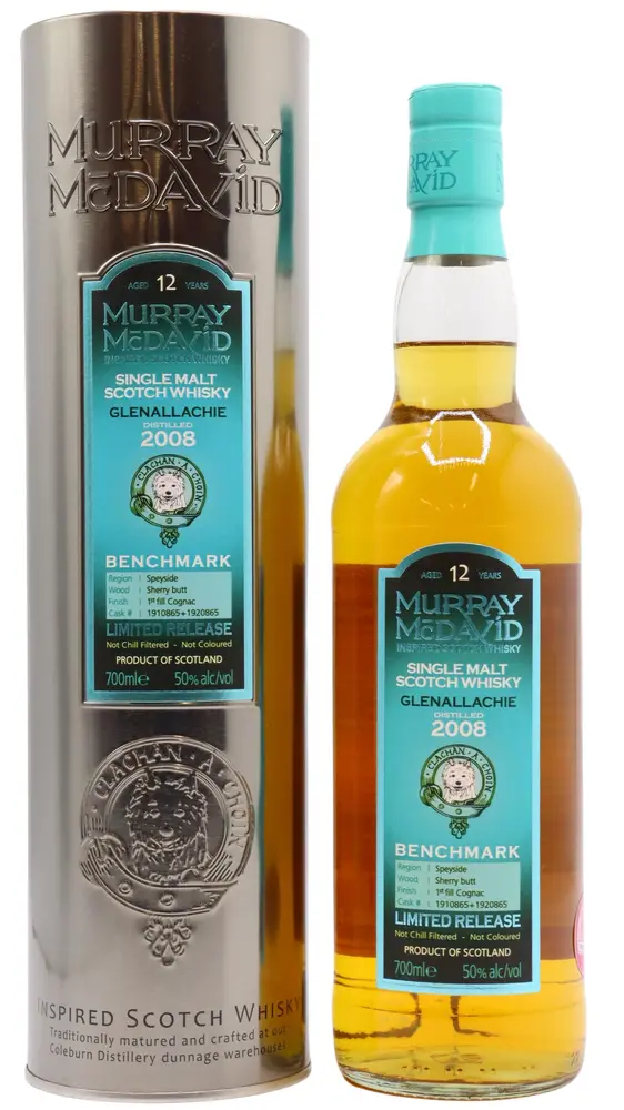 GlenAllachie - 12 year old Murray McDavid Benchmark Single Malt Scotch 2008 Whisky 70cl 50% ABV