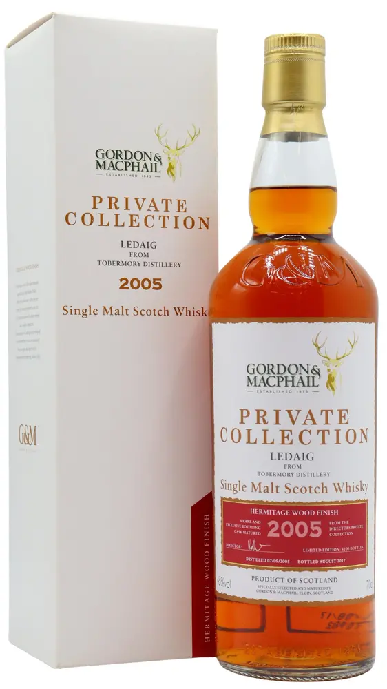 Ledaig - 11 year old Gordon & MacPhail Private Collection Hermitage Wood 2005 Whisky 70cl 45% ABV