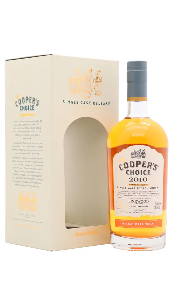 Linkwood - 11 year old Cooper's Choice - Single Muscat Cask #209 2010 Whisky 70cl 53% ABV
