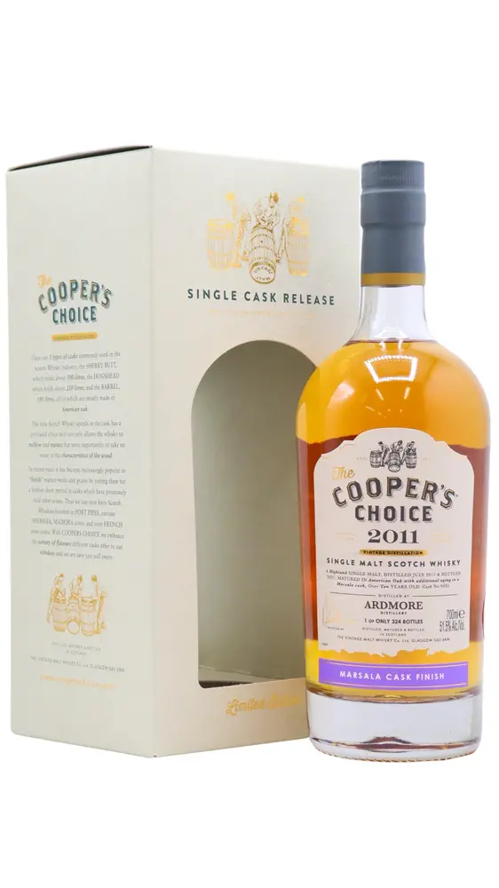 Ardmore - 10 year old Cooper's Choice - Single Marsala Cask #9405 2011 Whisky 70cl 51.5% ABV