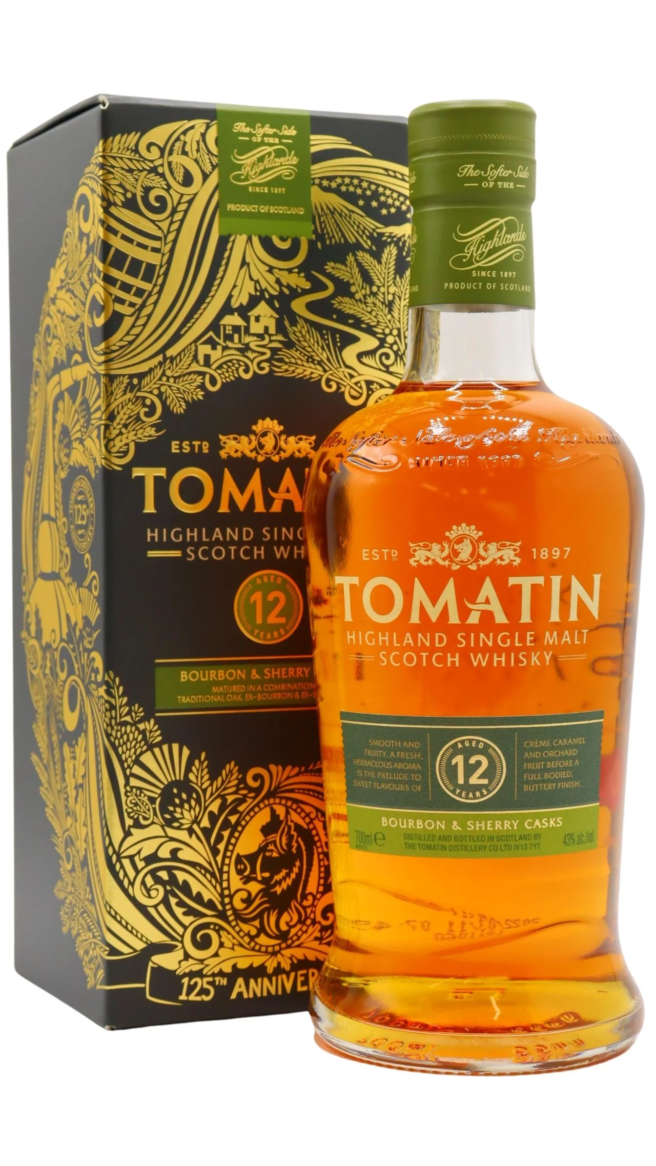 Tomatin - 12 year old 125th Anniversary Highland Single Malt Scotch Whisky 70cl 43% ABV