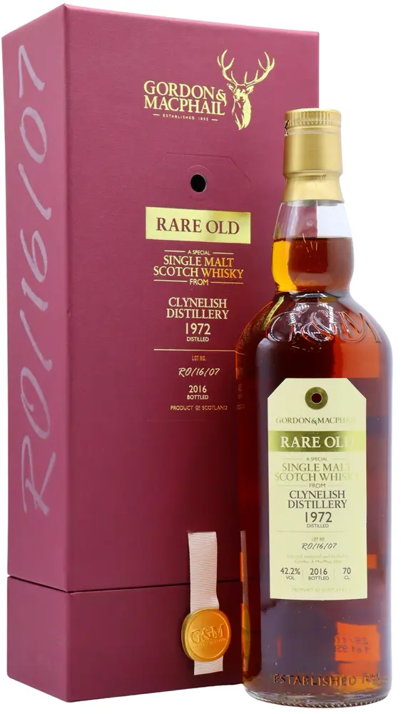 Clynelish - 44 year old Gordon & MacPhail Rare Old Single Malt Scotch 1972 Whisky 70cl 42.2% ABV