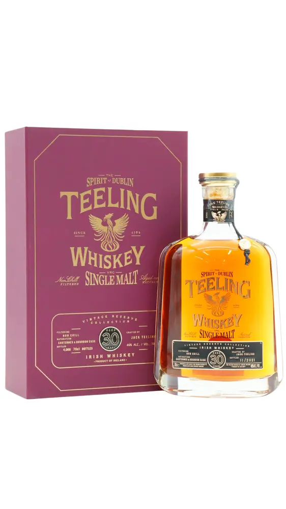 Teeling - 30 year old Irish Single Malt 1991 Whiskey 70cl 43% ABV