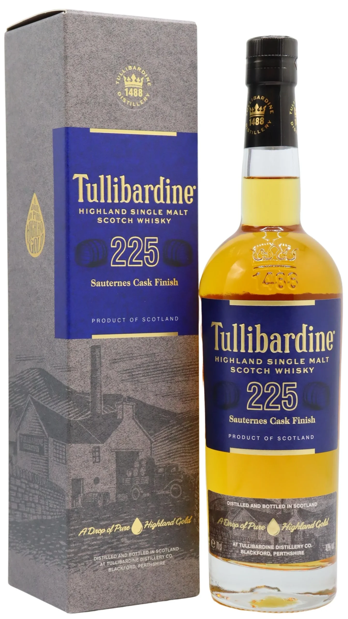 Tullibardine - 225 Sauternes Cask Finish Highland Single Malt Scotch Whisky 70cl 43% ABV