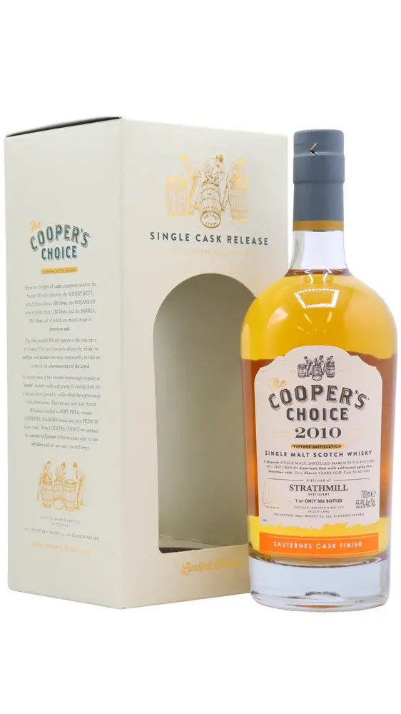 Strathmill - 11 year old Cooper's Choice - Single Sauternes Cask #8017063 2010 Whisky 70cl 55.5% ABV