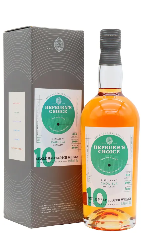 Caol Ila - 10 year old Hepburns Choice - Port Finished Single Malt Scotch 2010 Whisky 70cl 46% ABV