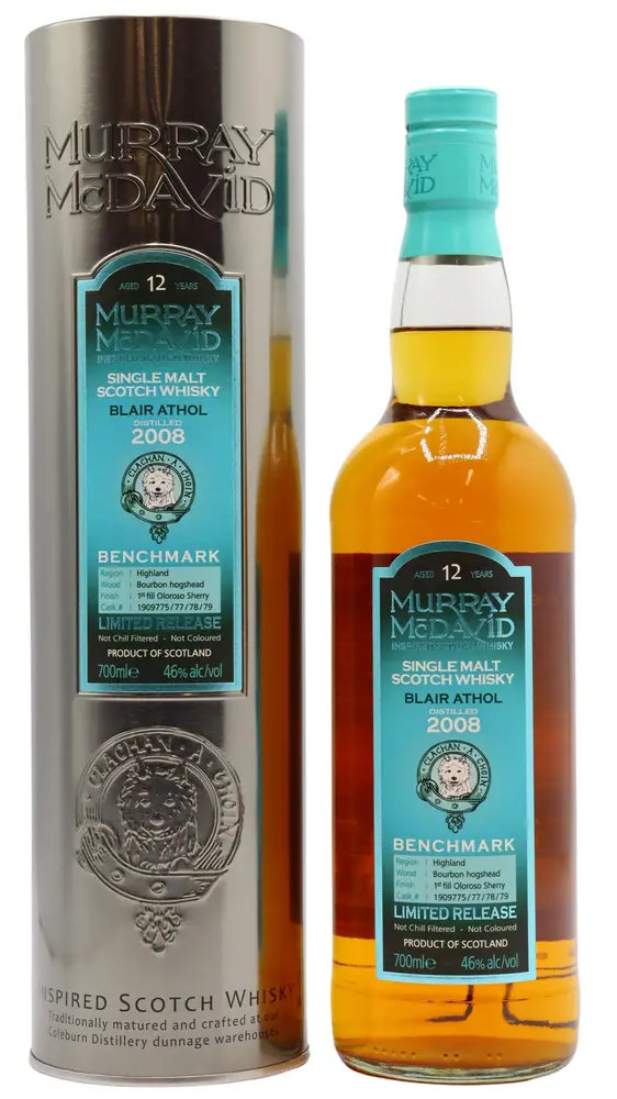 Blair Athol - 12 year old Murray McDavid Benchmark Single Malt Scotch 2008 Whisky 70cl 46% ABV