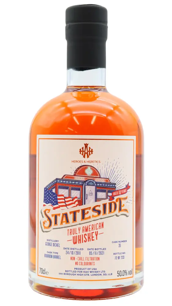 George Dickel - 10 year old Heroes & Heretics - Stateside - Single Cask #35 2011 Whiskey 70cl 50% ABV