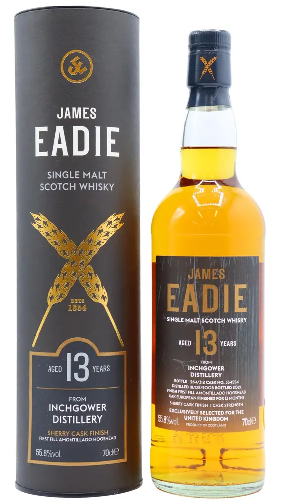Inchgower - 13 year old James Eadie Single Amontillado Sherry Cask #354554 2008 Whisky 70cl 55.8% ABV