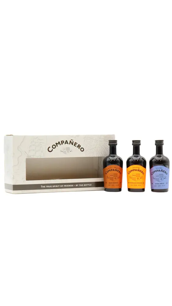 Companero - Elixir Orange- Gran Reserva & Extra Anejo Rum 5cl x 3 40% ABV Miniature Gift Pack