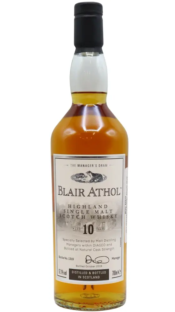 Blair Athol - 10 year old The Managers Dram - Single Malt Whisky 70cl 57.1% ABV
