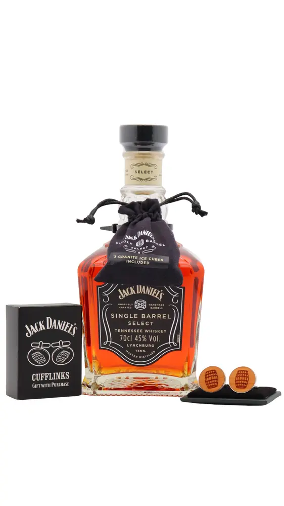 Jack Daniel's - Single Barrel Select Whiskey 70cl 45% ABV (Includes Whisky Stones & Cufflinks)