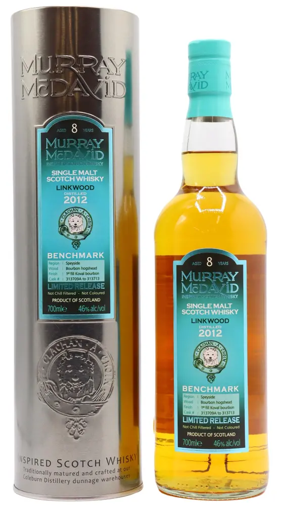 Linkwood - 8 year old Murray McDavid Benchmark Single Malt Scotch 2012 Whisky 70cl 46% ABV