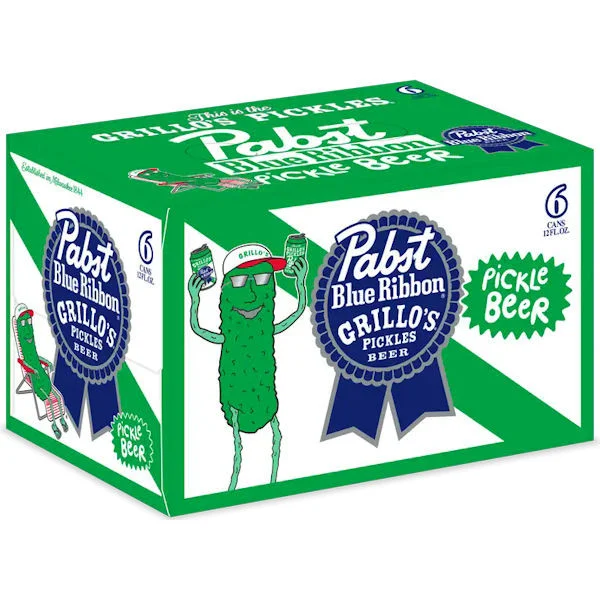 Pabst Blue Ribbon x Grillo's Pickle Beer 12oz 6 Pack Cans
