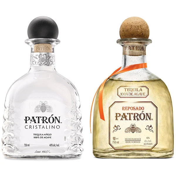 Patron 2-Bottle Bundle - Cristalino AÃÆ'±ejo & Reposado Tequila 750ml