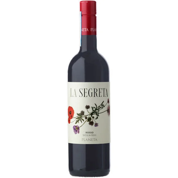 12 Bottle Case Planeta La Segreta Rosso Sicily DOC 2022 Rated 91JS w/ Shipping Included