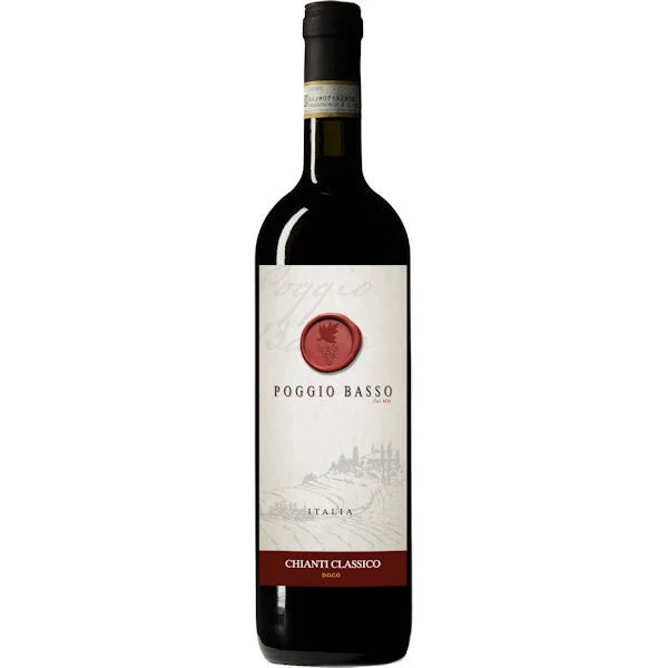 12 Bottle Case Poggio Basso Chianti Classico DOCG 2020 w/ Shipping Included
