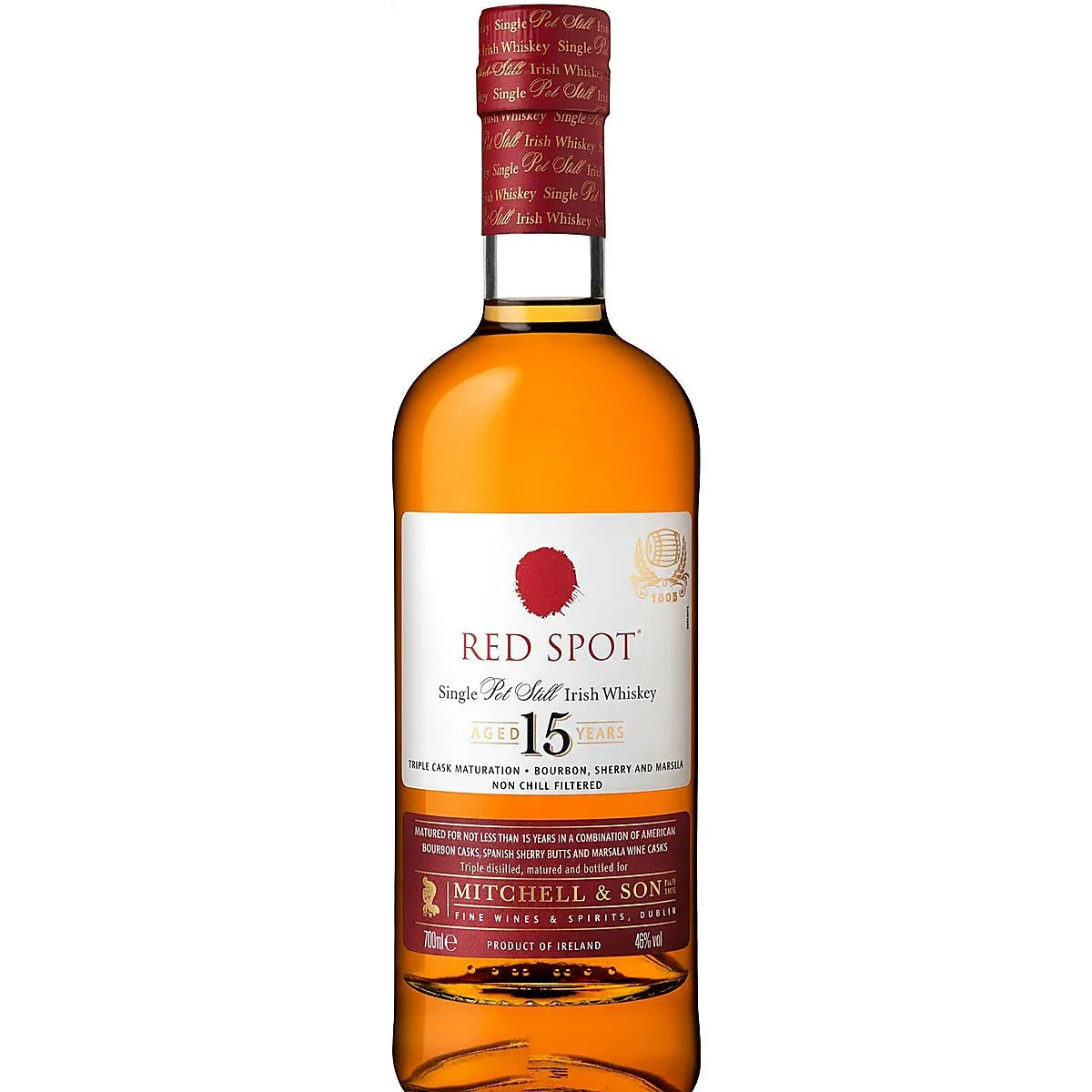 Red Spot 15 year Single Pot Still Irish Whiskey 750mL