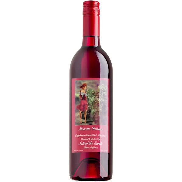 12 Bottle Case Salt of the Earth Moscato Rubino California Sweet Red Moscato w/ Shipping Included