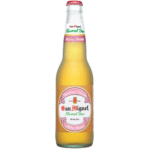 San Miguel Lychee Flavored Beer 11.2oz 6 Pack Bottles (Philippines)